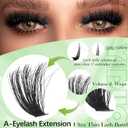 6 Box Mix Lashes Clusters Kit Gift Packs 1686Pcs with 2X Bond&Seal Volume Mega/Bottom Soft Extension False Eyelash D Curl Wispy Natural DIY Individual Fake Eyelashes for Beginners Bulk Pack