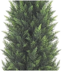 5FT Artificial Cedar Topiary Tree Lifelike Faux Cedar Pines Christmas Trees UV Rated Faux Shrubs Everygreen Plants for Front Porch Outdoor Decor