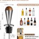3 x ZPUFAW 4 Pack Liquor Pour Spouts with Wooden Ball Caps, 2 in 1 Function Pour Spouts, Funnel for Transferring Olive Oil Liquid, 18/8 Stainless Steel Spouts