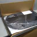 VooBang Arched Wall Mirror, 24 x 36 inch Arch Bathroom Mirror, Wall Mounted Vanity Mirror with Arch Metal Frame, Modern Bathroom Vanity Mirror for Bedroom, Living Room, Hanging or Leaning, Black