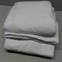 Amazon Basics 4 Piece Comfortable Cotton Jersey Bed Sheet Set, Includes Soft Flat and Fitted Sheets, Pillowcase, Queen, White, Solid