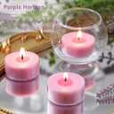 DEVI Pure Lavender Scented Tealight Candles 96Pack, Natural Palm Tea Lights Candles for Home Scented, 4 Hour Small Votives with Natural Essential Oils for Home Aromatherapy, Baby Shower Favors