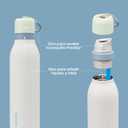 Owala FreeSip Twist Insulated Stainless Steel Water Bottle with Straw for Sports and Travel, BPA-Free, 24-oz, Green/White (Iced Breeze)