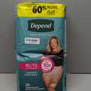 Depend Fresh Protection Adult Diapers, Incontinence & Postpartum Bladder Leak Underwear for Women, Disposable, Maximum, Extra-Large, Blush, 26 Count