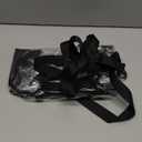 Lyingflat Clear Bag for Stadium Events Founctional 12x6x12 Stadium Approved Clear Tote Bag with Adjustable & Detachable Strap (Black)