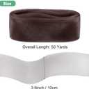 M METERXITY Stiff Horsehair Braid 4 Inch Wide 50 Yards Soft Polyester Horsehair Braid Roll for Wedding Dress/Dance Formal Dress Accessories/Skirt Boning Sewing Shaping [Coffee]