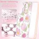 Govmeie for Samsung Galaxy A15 5G Case6.5 inch with Tempered Glass Screen ProtectorSlim TPU & Hard PC Crystal Clear Cover, Elegant Floral Pattern Design for Girls Women(Galaxy A15 -Flower Bud/Pink