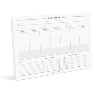 Bliss Collections Weekly Planning Pad, To Do List Notebook - Undated Tear-Off Sheets Notepad - Work Calendar, Organizer, Scheduler for Goals, Tasks - Minimalist, 8.5" x 11", 50 Sheets