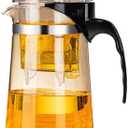 Glass Teapot with Detachable Infuser, Loose Leaf Tea Infusions, 16.9oz