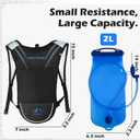 2 Pack Hydration Backpack Pack with 2L Hydration Bladder, TNYSPORT Lightweight Breathable Water Backpack with 3 Layer Pockets, Reinforced Shoulder Straps for Hiking Running Cycling