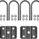 SPARKWHIZ Trailer U Bolt Kit 7 inch for 5,200-7,000 lb Trailer Axle, 3" Round Axle, 1/2” Diameter, 2" Thread Pitch