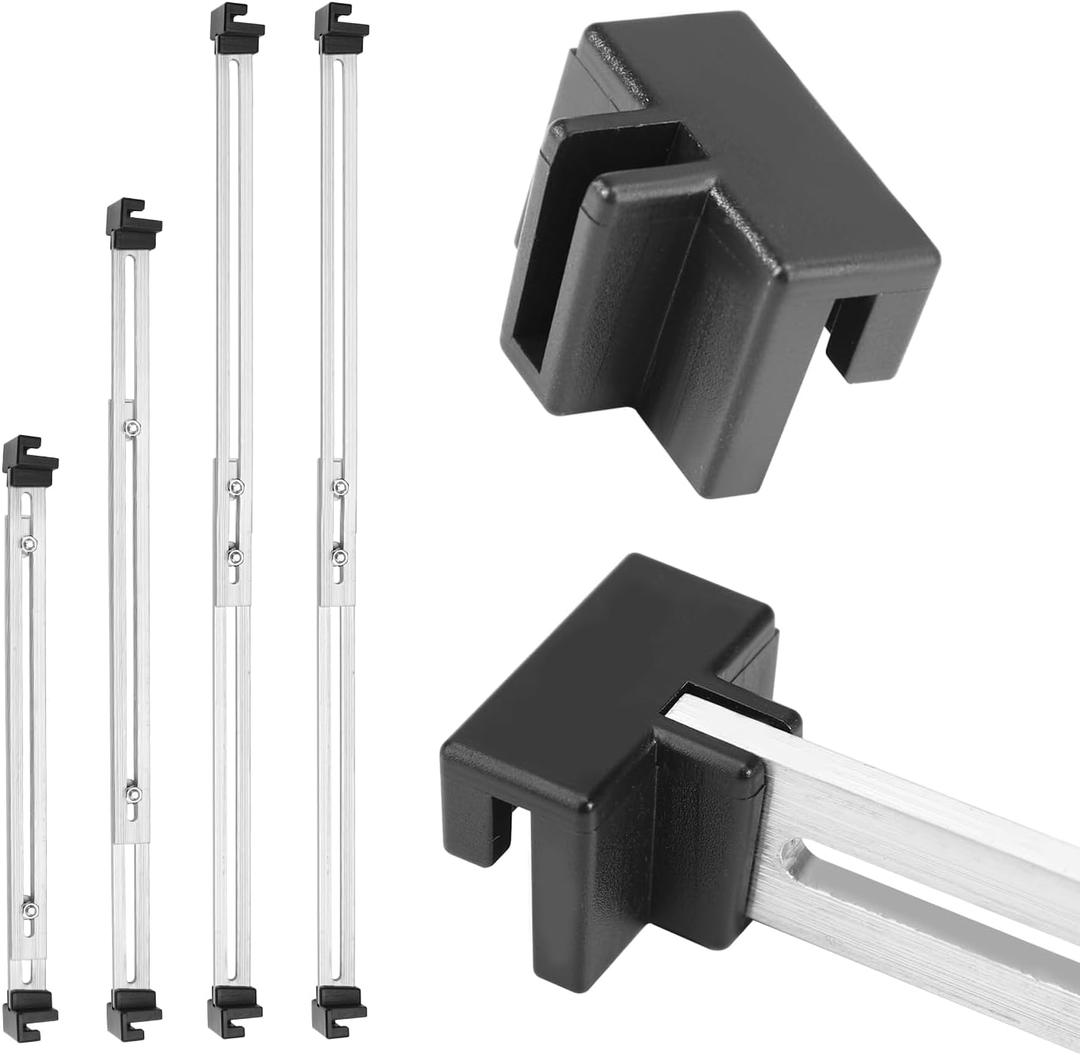 13pcs File Rails Set, Filing Bars 4 Adjustable File Cabinet Rails for Drawer and 8 Hanging File Rail Clips 1 Phillips Screwdriver Cabinet Dividers Racks Hanging File Folder Frame for School Office