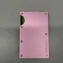 Slim Magnetic Wallet for Women, Compatible with MagSafe Wallet with Removable Money Clip, Rfid Blocking Metal Card Holder, Minimalist Wallet Compatible with iPhone 16/15/14/13/12 Series - Pink