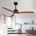 TCL 52" Walnut Droprod Ceiling Fan with Light & Remote