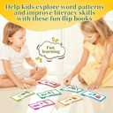 30 Read Word Families, Sight Words, ABC Phonics Flash Cards,Reading Learning Set, Educational Games for Kindergarten