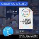 3 x MESSAGENES Google QR & NFC Review Sticker - 4-Pack - Boost Business Reviews - iPhone & Android - 3.39"x2.17"