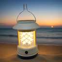 Camping Light with Stand - Rechargeable Kids Camping Lantern, LED Decorative Lights, Solar and USB-C Charging, 3 Lighting Modes, 1200mAh Battery, for Home Decor, Outdoor Camping, and Festival Parties