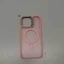 ESR for iPhone 15 Pro Max Case, Compatible with MagSafe, Military-Grade Protective Case, Built-in Stash Stand Phone Case, Scratch-Resistant Back Cover, Classic Series,Frosted Pink