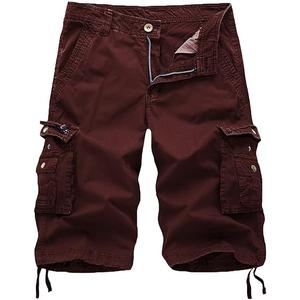 FOURSTEEDS Women's Cotton Loose Fit Zipper Multi-Pockets Twill Bermuda Drawstring Women Cargo Shorts Black US 10