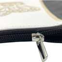 Jewish Tallit Bag with Gold Crown Embroidery, Black and White with Rhinestone Accents, Zippered Tallis Storage Pouch