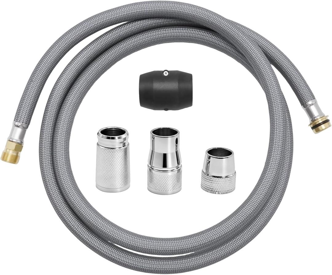 48293000 Kitchen Faucet Hose with 3 Adapters, Replacement for Grohe Bridge Pull-Out Faucet, Replacement for Grohe K7 Pull-Out Faucet