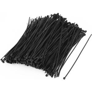 uxcell Nylon Strip Zip Wire Cable Tie Fastener Off 2mmx150mm 500pcs (Black)