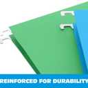 HERKKA Extra Capacity Hanging File Folders, 30 Pack Reinforced Letter Size Hanging Folders with Heavy Duty 3 Inch Expansion, Designed for Bulky Files, Medical Charts, Adjustable Tabs, Assorted Colors