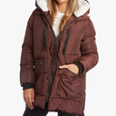 Steve Madden Women's Long Parka - Insulated Quilted Puffer Winter Coat for Women with Faux Sherpa Hood (Sizes: S)