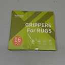 Rabenda 16 Pcs Grippers for Rugs, Non Slip Rug Pads for Hardwood Floors and Tiles, Reusable Rug Tape for Area Rugs, Dual Sided Adhesive Rug Pad Gripper Keep Corners Flat(Black)
