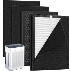 2 Pack K2 Replacement Filter Compatible with LUNINO K2 &TER Air MK-AP01 & DBFIT AP300 Air Purifiers, 3-Stage Double-sided HEPA Filters & 2 Washable Carbon Pre-filters