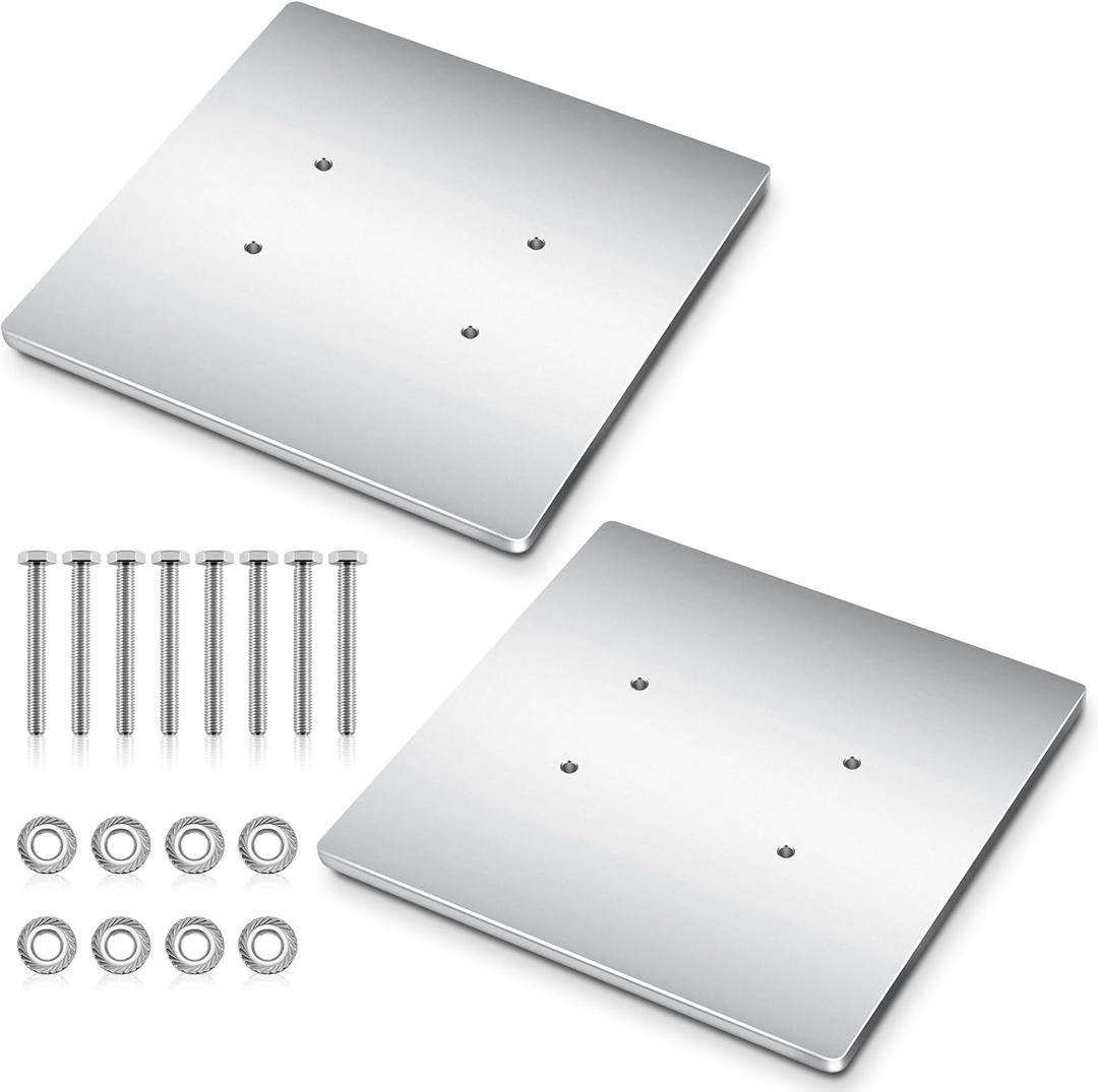 Blulu 2 Pcs 16 x 16 Inches Aluminum Lighting Truss Aluminum Lighting Truss Base Plate Lighting Truss with Hardware for 8 Inch Box Truss Birthday Party Musich Live Show Dj Stage