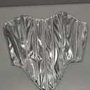 Coduop Women Metallic Faux Leather Bustier Tops,Irregular Hem Strapless Tube Corset Tops, Size M