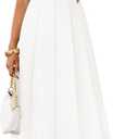 ZESICA Women Summer Sleeveless Midi Dresses 2026 Elegant Boat Neck A Line Tie Waist Spring Cocktail Party Dress Large