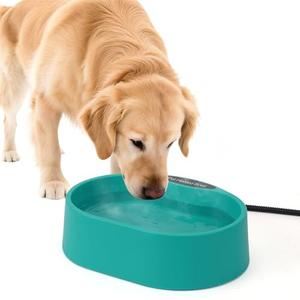 Yeatruojeet 125 OZ/3.7L Heated Water Bowl, Large Heated Dog Bowls for Outside, Safety Listed Heated Pet Bowl with Anti-Chew Cord for Dog, Chicken,Duck,Cat Drinking Water in Winter, Anti-Slip Base