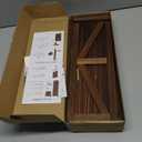 Candle Sconces Set of 2: Farmhouse Wall Candle Holder, Brown Wood Wall Sconces Set of Two,Handmade Wooden Art Decor for Living Room, Dining Room, Bathroom, Bedroom, or Entryway, 15.7"x5"