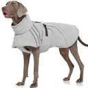 FUAMEY Dog Cold Weather Coats,Dog Winter Jackets for Large Dogs Warm Dogs Coat with Reflective Strips Waterproof Pet Snowsuit Thick Paded Pets Vest for Labrador Golden Retriever Grey XL