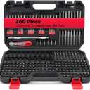 260-Piece Ultimate Precision Screwdriver Bit Set, Premium Security Bit Set Includes Magnetic Security Bits, Nut Driver, Ratchet Wrench and Bits Holder