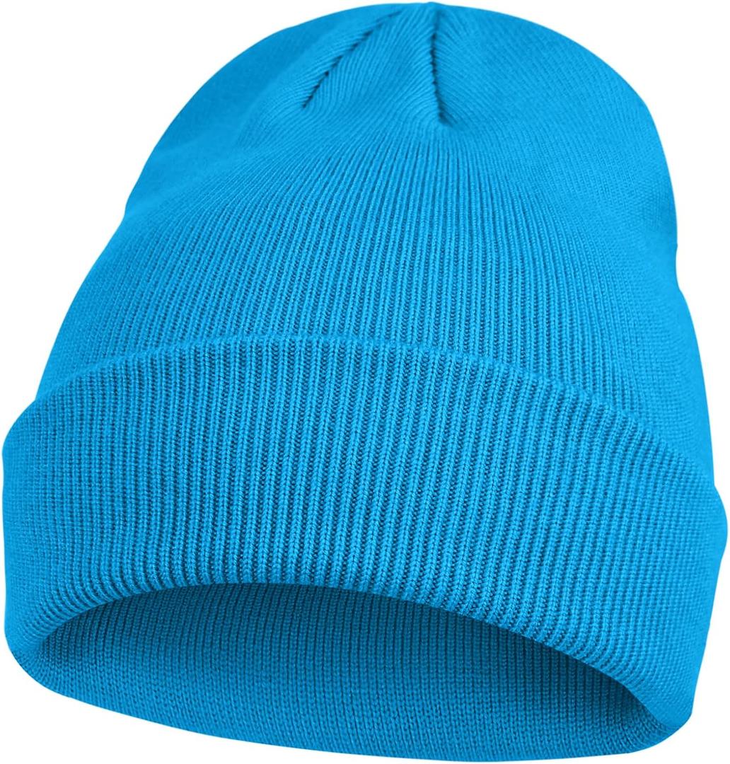 ZOORON Toddler Beanie Baby Boys Girls Beanies Kids Winter Hats Children Knit Warm Caps Soft Ski Hat (0-5T, 1-sea Blue)