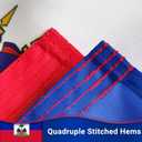 BENIX Haitian Flag 3x5ft, Durable 210D Nylon Haitianan Flag for Outdoor Display, Vivid Colors, Fade-Resistant, Heavy-Duty with Brass Grommets