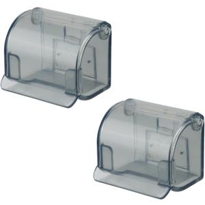 5 x 2pcs Wall Mount Razor Holder with Dust Cover Case, Waterproof Shower Razor Hanger Stand for Bathroom No-Drill Adhesive Shaving Rack Organizer Storage (Grey)