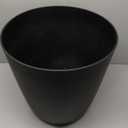 The HC Companies 16 Inch Aria Round Self Watering Planter - Plastic Plant Pot for Indoor Outdoor Plants Flowers Herbs, Matte Black