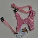 EXPAWLORER Cute Dog Harness and Leash Set - Pink Girl Dog Harness Checkered Step-in Design, Easy Adjustable No-Choke Lightweight Breathable Vest for Puppy Small Dogs Cats Outdoor Walking, Small
