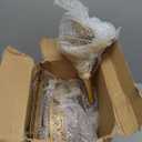 Audab Metal Gold Dessert Table Display Set Including Cake Stands, Cupcake Tower Stand, Dessert Tray, Risers Stands, Cake Cutting Set and Serving Tongs for Wedding, Birthday Party Decor