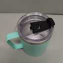 ALOUFEA 12oz Insulated Coffee Mug Cup with Handle, Stainless Steel Travel Coffee Mug with Flip Lid, Double Wall Vacuum Coffee Tumbler,Seafoam