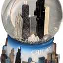 Chicago Color Musical Snow Globe - 100mm