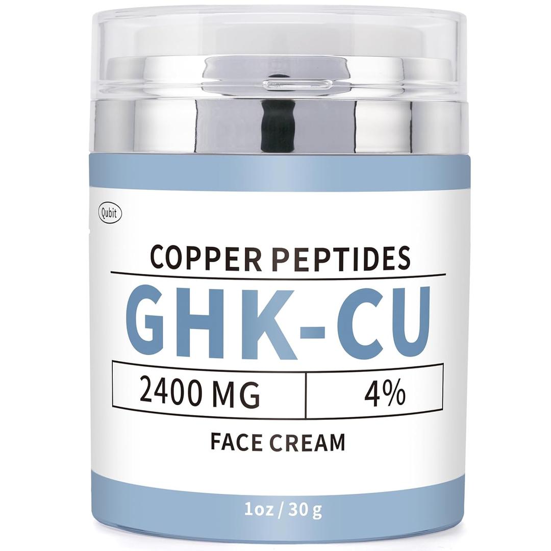 GHK-Cu Copper Peptide Face Cream  4% Peptides Moisturizer for Fine Lines, Wrinkles, Firming, Deep Hydration & Collagen Support  2400mg GHK-Cu  for All Skin Types, 30g