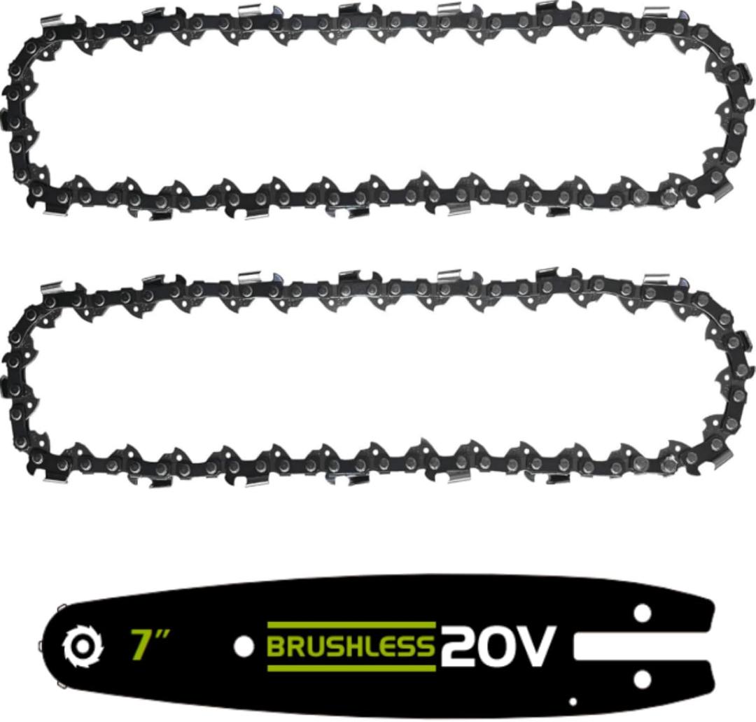 7 Inch Chainsaw Guide Bar and Chain Combo