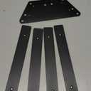 Black Metal Brackets, 1 Foot 