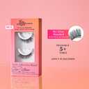 Lilly Lashes Self Adhesive Eyelashes (Half Lashes), No Lash Glue Needed, Body Heat Activated Press on Lashes, Reusable Self Adhesive Eyelashes Up to 5x, Easy to Apply & Remove (StarCatcher)