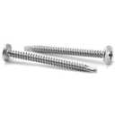 #8 x 3 Sheet Metal Screws 500PCS 410 Stainless Steel Truss Head Fast Self Tapping Screws by SG TZH (Silver)